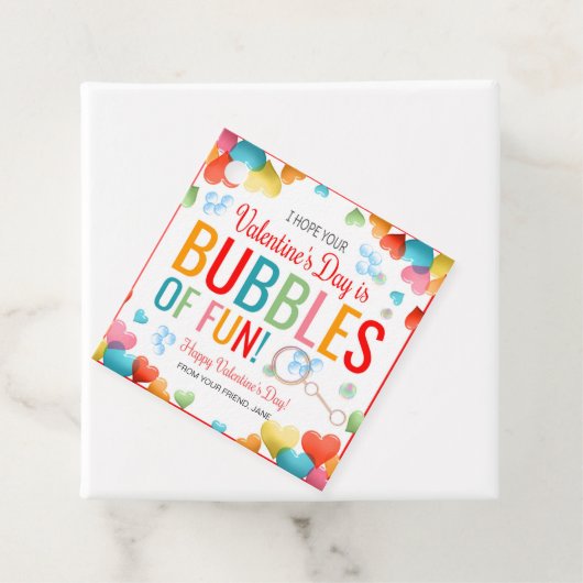 Valentine Bubble Tags Geschenkanhänger (Beispiel)