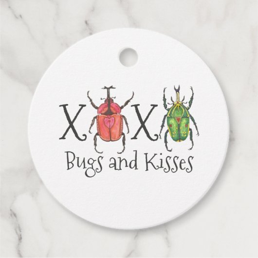 Valentine Bugs Geschenkanhänger (Vorderseite)