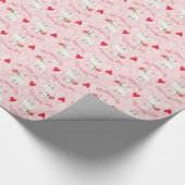 Valentine Bull Terrier Geschenkpapier (Ecke)
