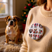 Valentine Bulldog Button