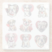 Valentine Bulldog Glasuntersetzer (Rückseite)