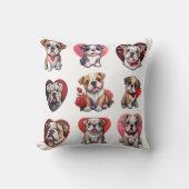 Valentine Bulldog Kissen (Vorderseite)