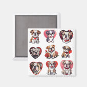 Valentine Bulldog Magnet (Vorderseite/Rückseite)