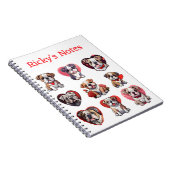 Valentine Bulldog personalisiert Notizblock (Rechte Seite)