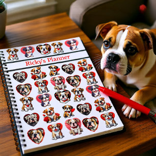 Valentine Bulldog personalisiert Planer