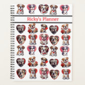 Valentine Bulldog personalisiert Planer (Vorderseite)