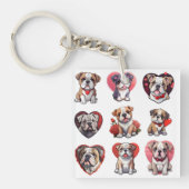 Valentine Bulldog Schlüsselanhänger (Vorderseite)