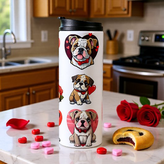 Valentine Bulldog Thermosbecher
