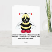 Valentine Bumblebee mit Herzkarte Feiertagskarte (Rückseite)