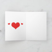 Valentine Bumblebee mit Herzkarte Feiertagskarte (Innenseite)