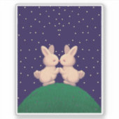 Valentine Bunnies Aufkleber (Vorderseite)