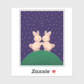 Valentine Bunnies Aufkleber (Blatt)