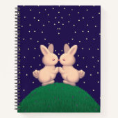 Valentine Bunnies Notizblock (Vorderseite)