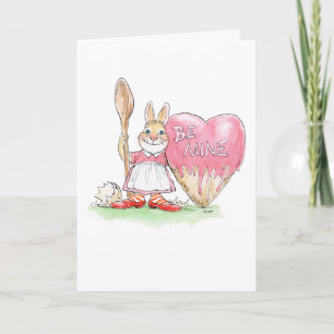 Valentine Bunny Baker Card Karte