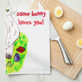 VALENTINE BUNNY LIEBE Handtuch (Viertel Falte)