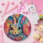 Valentine Bunny Positive vibes herzen Pappteller (Party)