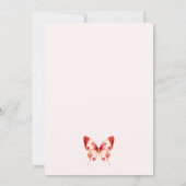 Valentine Butterfly Bridal Dusche Einladung (Rückseite)