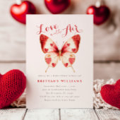 Valentine Butterfly Bridal Dusche Einladung