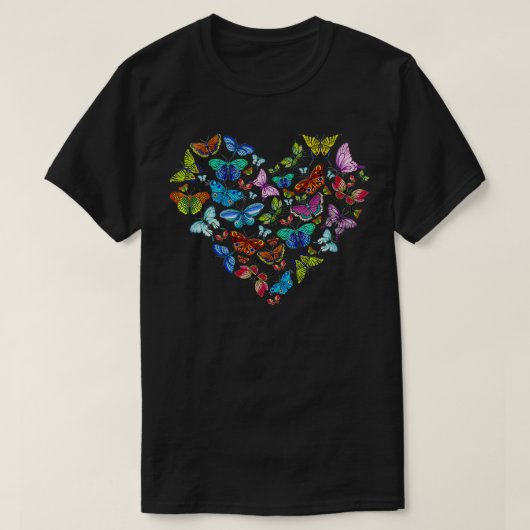 Valentine Butterfly Herzschlag Valentinstag L T-Shirt (Design vorne)