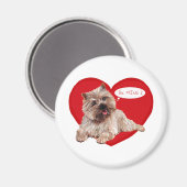 Valentine Cairn Terrier sagt Be mine! Magnet (Vorderseite/Rückseite)
