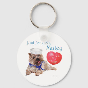 Valentine Cairn Terrier Schlüsselanhänger