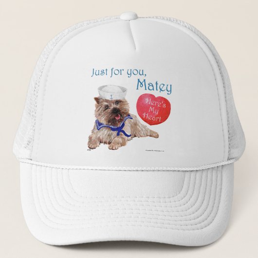 Valentine Cairn Terrier Truckerkappe (Vorderseite)