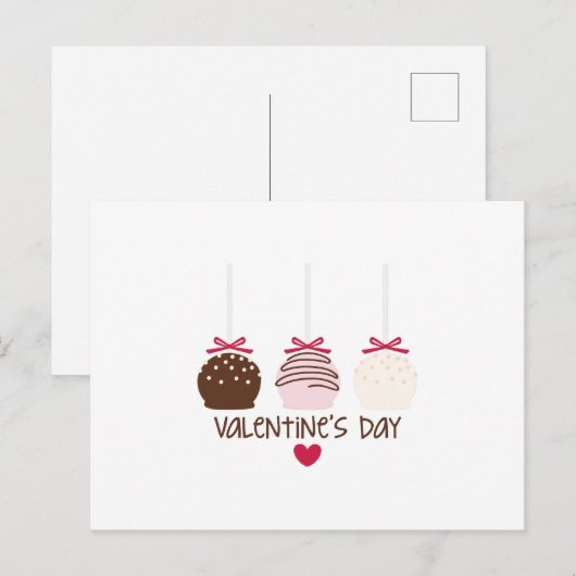 Valentine Cake Postkarte (Vorne/Hinten)