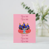 Valentine Cake Rack Cards Feiertagskarte (Stehend Vorderseite)