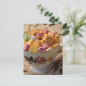 Valentine Candy Feiertagspostkarte (Stehend Vorderseite)