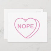 Valentine Candy Heart, Nope Postkarte (Vorne/Hinten)