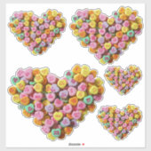 Valentine Candy Hearts Aufkleber (Blatt)