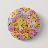 Valentine Candy Hearts Button (Vorderseite)