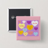 Valentine Candy Hearts Button (Vorne & Hinten)