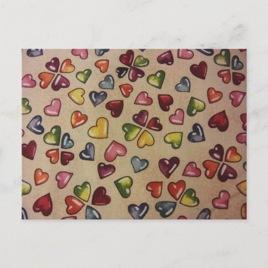 Valentine Candy Hearts Feiertagspostkarte (Vorderseite)