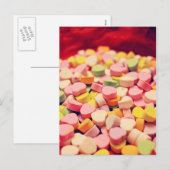Valentine Candy Hearts Feiertagspostkarte (Vorne/Hinten)