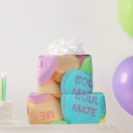 Valentine Candy Hearts Geschenkpapier