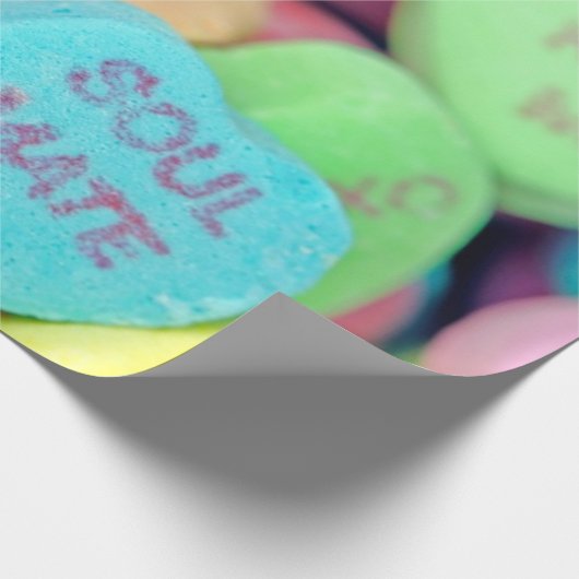 Valentine Candy Hearts Geschenkpapier (Ecke)