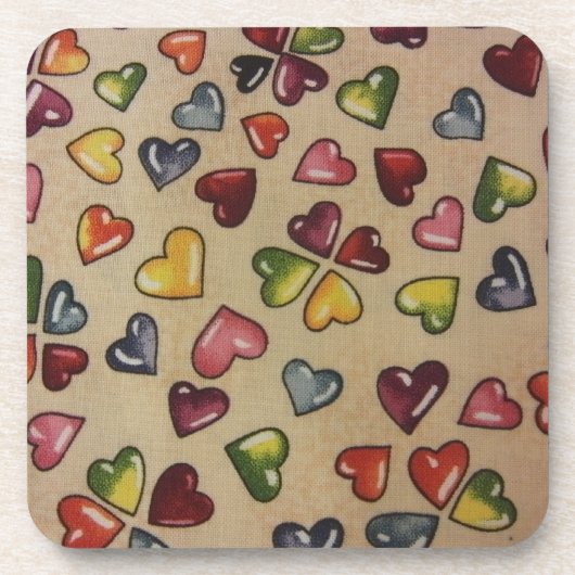 Valentine Candy Hearts Getränkeuntersetzer (Vorderseite)