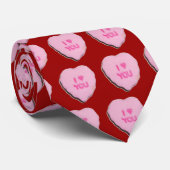 Valentine Candy Hearts Krawatte (Gerollt)