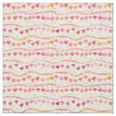 Valentine Candy Hearts Liebe Orange Wasserfarbe Stoff (Muster)