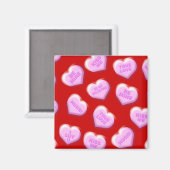 Valentine Candy Hearts Magnet (Vorderseite/Rückseite)