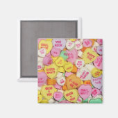 Valentine Candy Hearts Magnet (Vorderseite/Rückseite)
