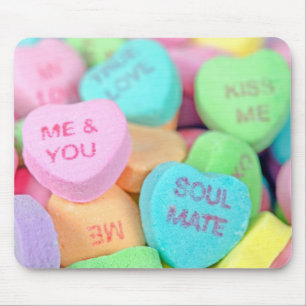 Valentine Candy Hearts Mousepad