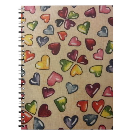 Valentine Candy Hearts Notizblock (Vorderseite)