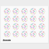 Valentine Candy Hearts Pattern Stickers (Blatt)
