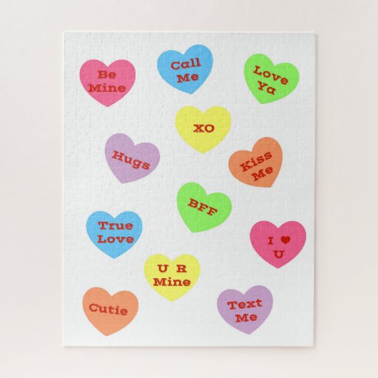 Valentine Candy Hearts Puzzle (Vertikal)