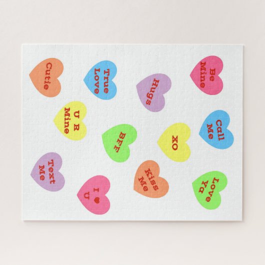 Valentine Candy Hearts Puzzle (Horizontal)