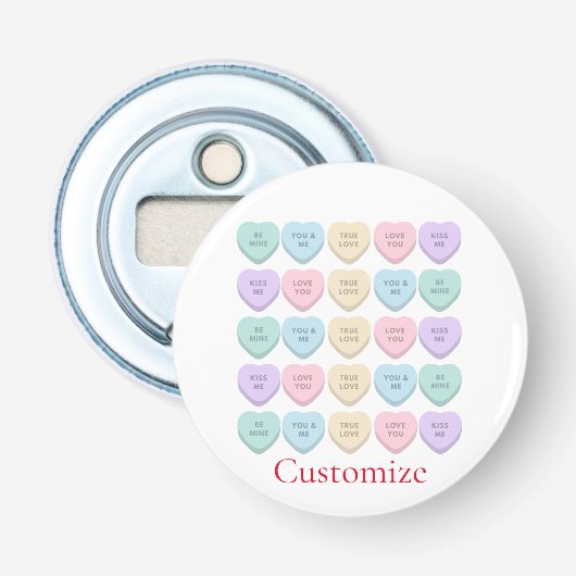 Valentine Candy Hearts Thunder_Cove Flaschenöffner (Vorderseite)