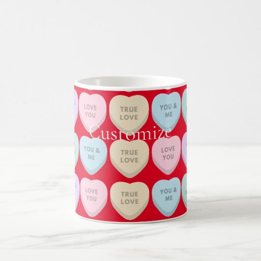Valentine Candy Hearts Thunder_Cove Kaffeetasse (Mittel)