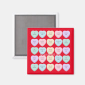 Valentine Candy Hearts Thunder_Cove Magnet (Vorderseite/Rückseite)